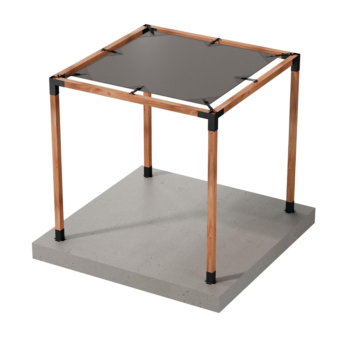 Simpson Strong-Tie B-SAGEG10X10(4X) Sage System DIY 10x10 Pergola Bundle with 10x10 Gray Sunshade