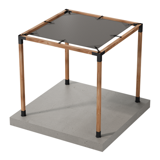 Simpson Strong-Tie B-SAGEG8X8(4X) Sage System DIY 8x8 Pergola Bundle with 8x8 Gray Sunshade