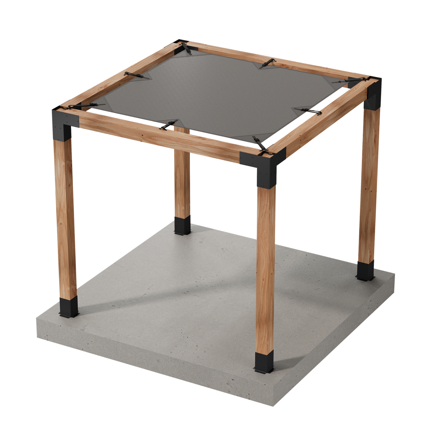 Simpson Strong-Tie B-SAGEG8X8(6X) Sage System DIY 8x8 Pergola Bundle with 8x8 Gray Sunshade