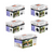 Five boxes of a Simpson DIY Sage Pergola Kit System on a white background