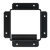 Black metal bracket on a white background