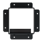 Black metal bracket on a white background