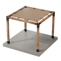 Simpson Strong-Tie B-SAGET10X10(6X) Sage System DIY 10x10 Pergola Bundle with 10x10 Tan Sunshade