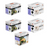 Five boxes of a Simpson DIY Sage Pergola Kit System on a white background