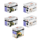 Five boxes of a Simpson DIY Sage Pergola Kit System on a white background