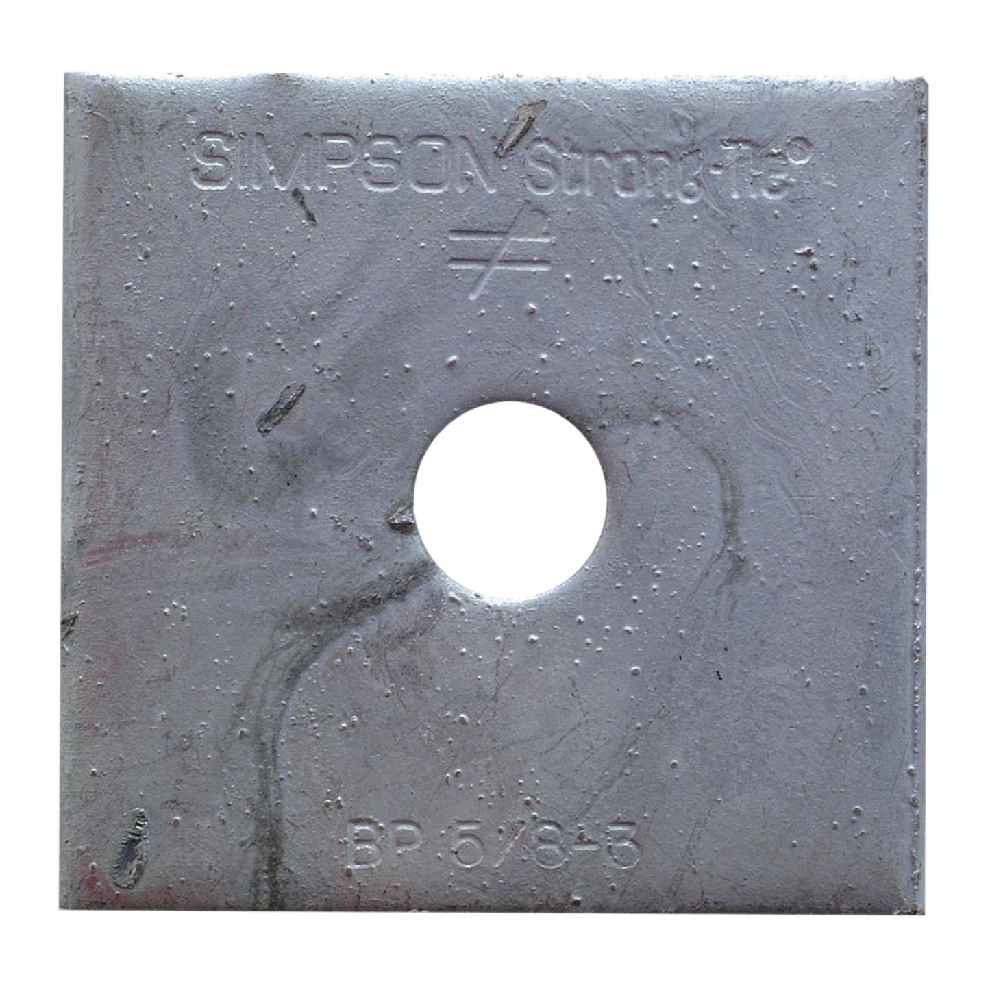 5/8" Hole Flat Bearing Plate 3" x 3" x 3 ga. - Hot Dip Galvanized