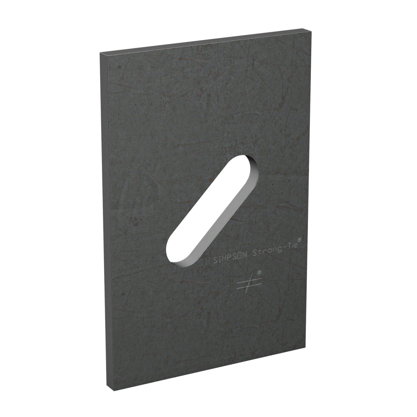 3" x 4-1/2" Simpson BPS 1/2-6 Bearing Plate w/ Slotted Hole for 1/2" Bolt - Plain