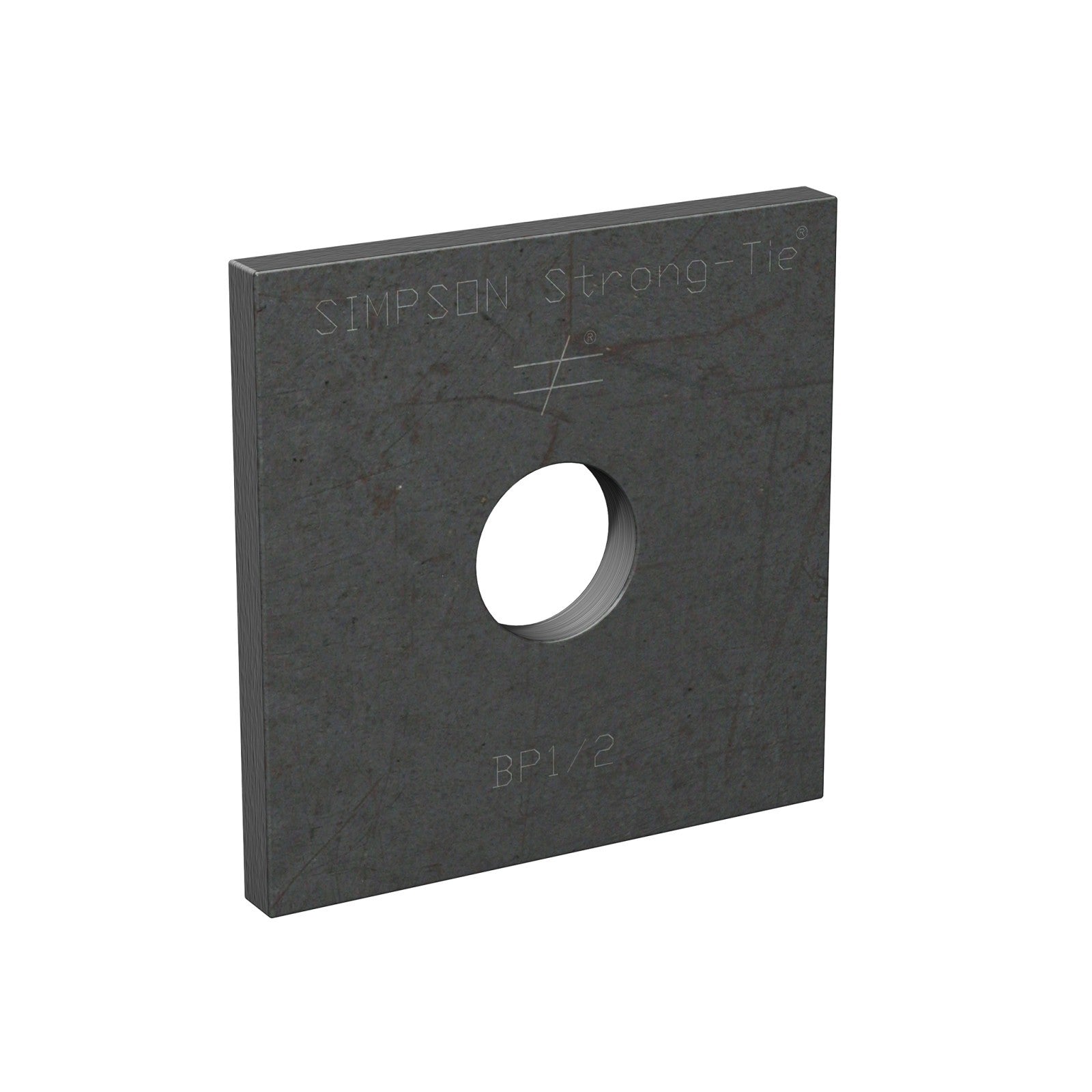 2" x 2" Simpson BP 1/2 Bearing Plate for 1/2" Bolt - Plain