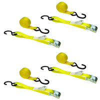 1 inch x 20 foot Cam Strap w SHooks 4 Pack