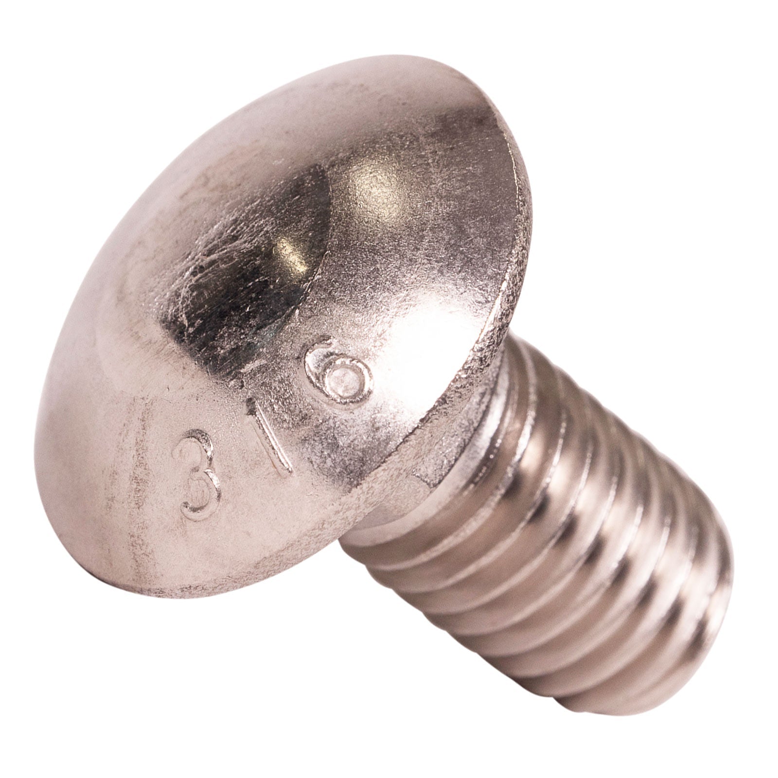 Carriage Bolts 3/8"-16 X 1-1/2" Round Head Ribbed Neck Grade 5 Steel Zinc Three Radial Lines 120