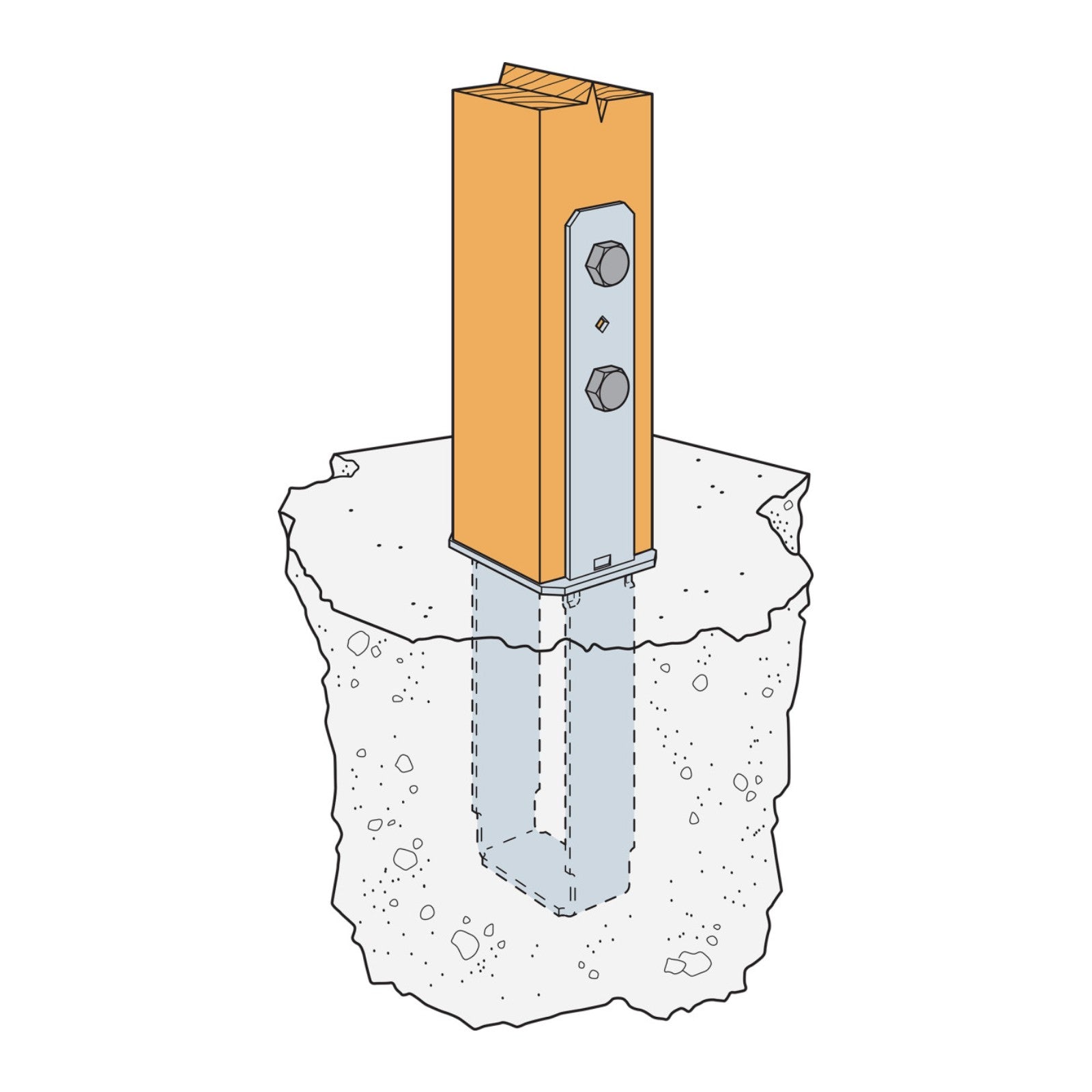 Simpson CB Column base installation