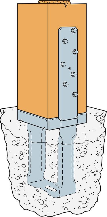 Quick Step Column Simpson CBSQ66SS Column Base, Quick-Install - Stainless Steel ...