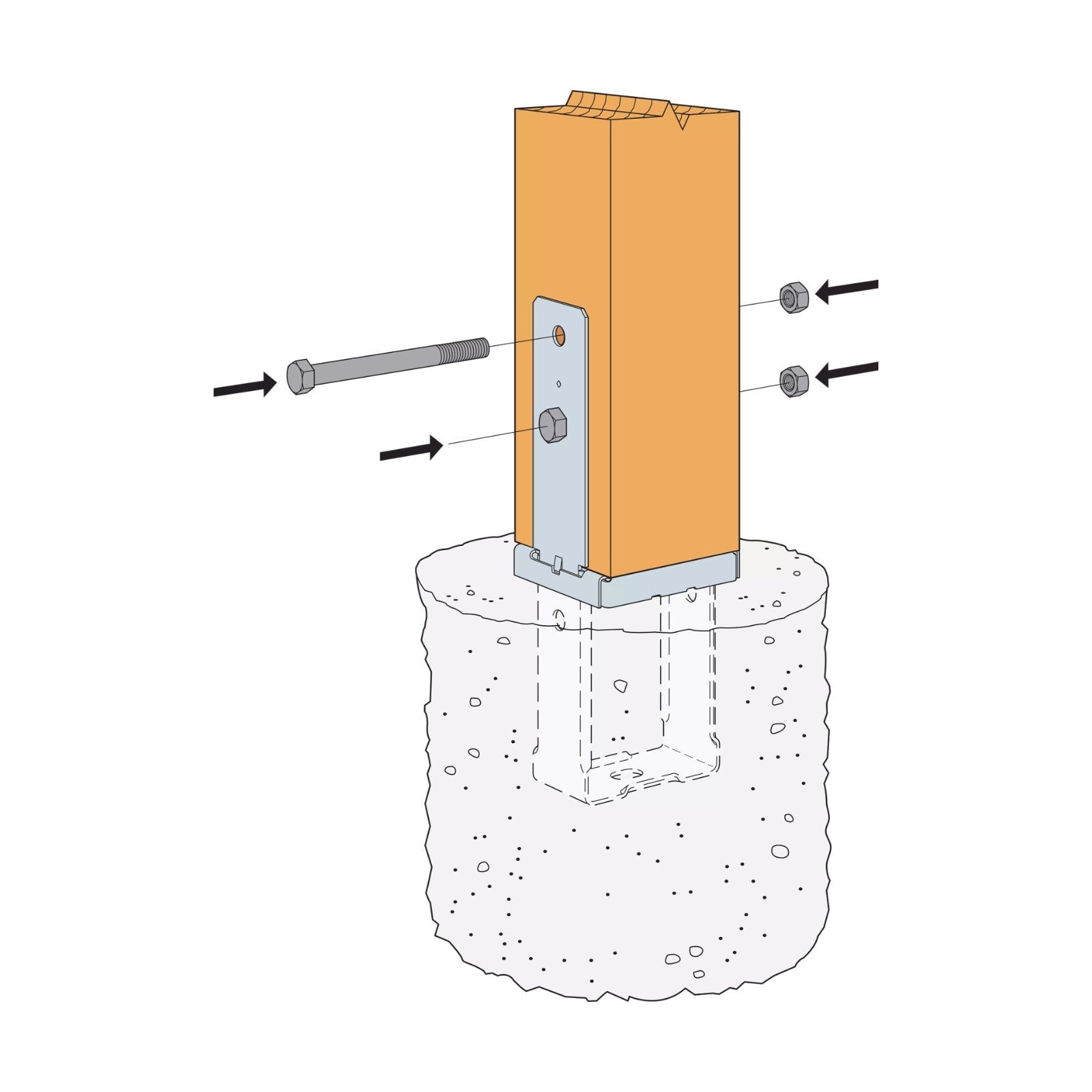 Simpson CBST Column Base Hot Dip Galvanized