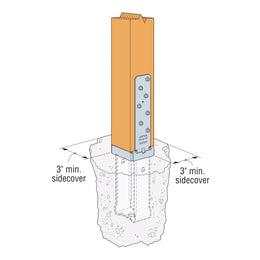 Simpson CBSTQ66Z Quick-Install Column Base - ZMAX – Fasteners Plus