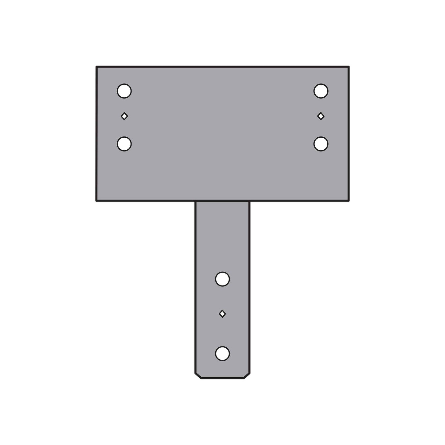 Simpson CC4.62-5.50HDG Triple 2X Beam, 6X Post HDG Column Cap