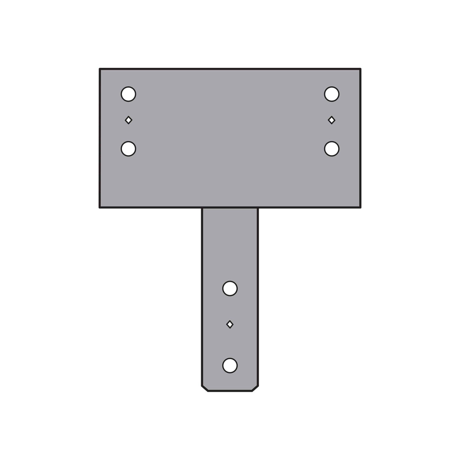 Simpson CC4.62-5.50HDG Triple 2X Beam, 6X Post HDG Column Cap