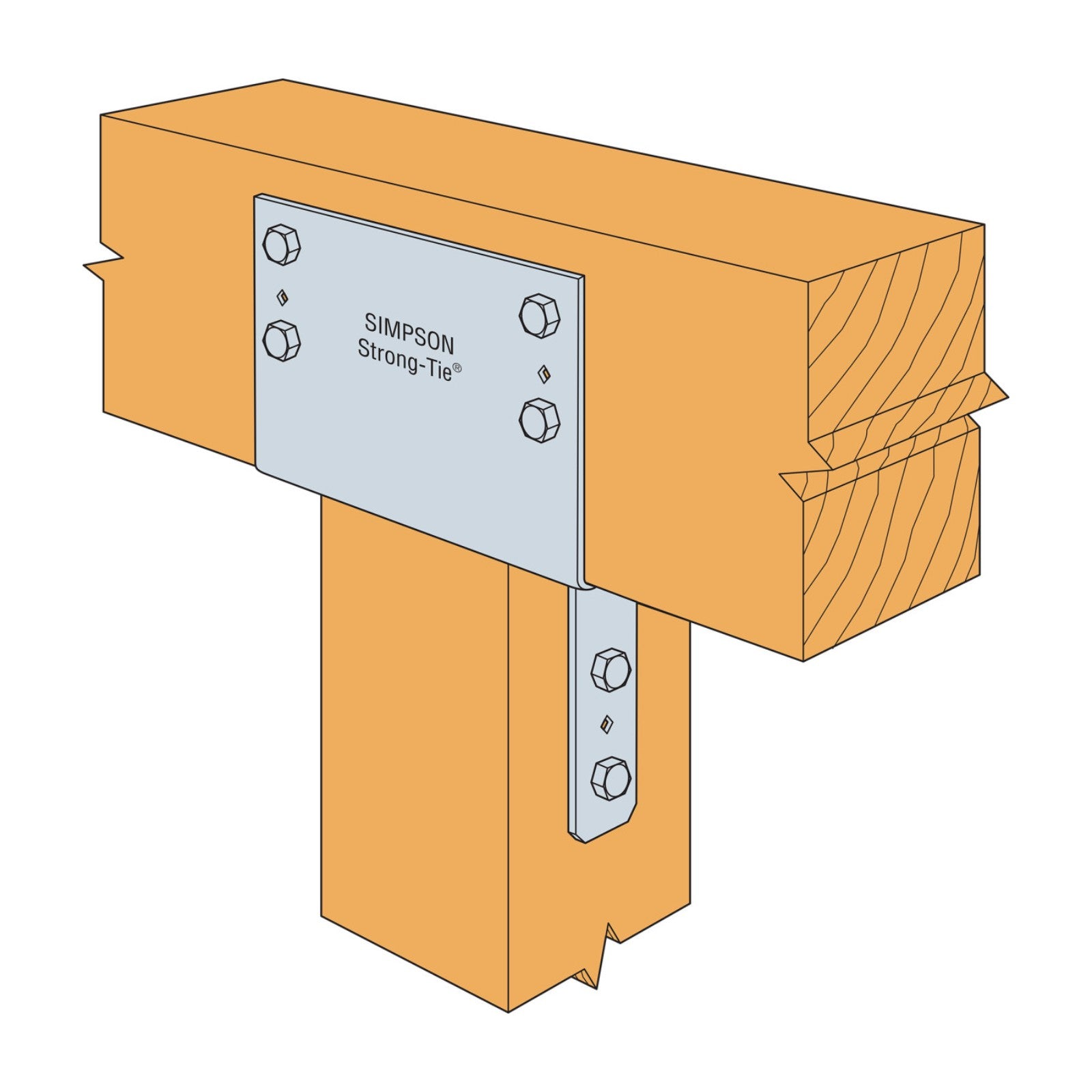 Simpson CC88 Column Cap - Gray Paint