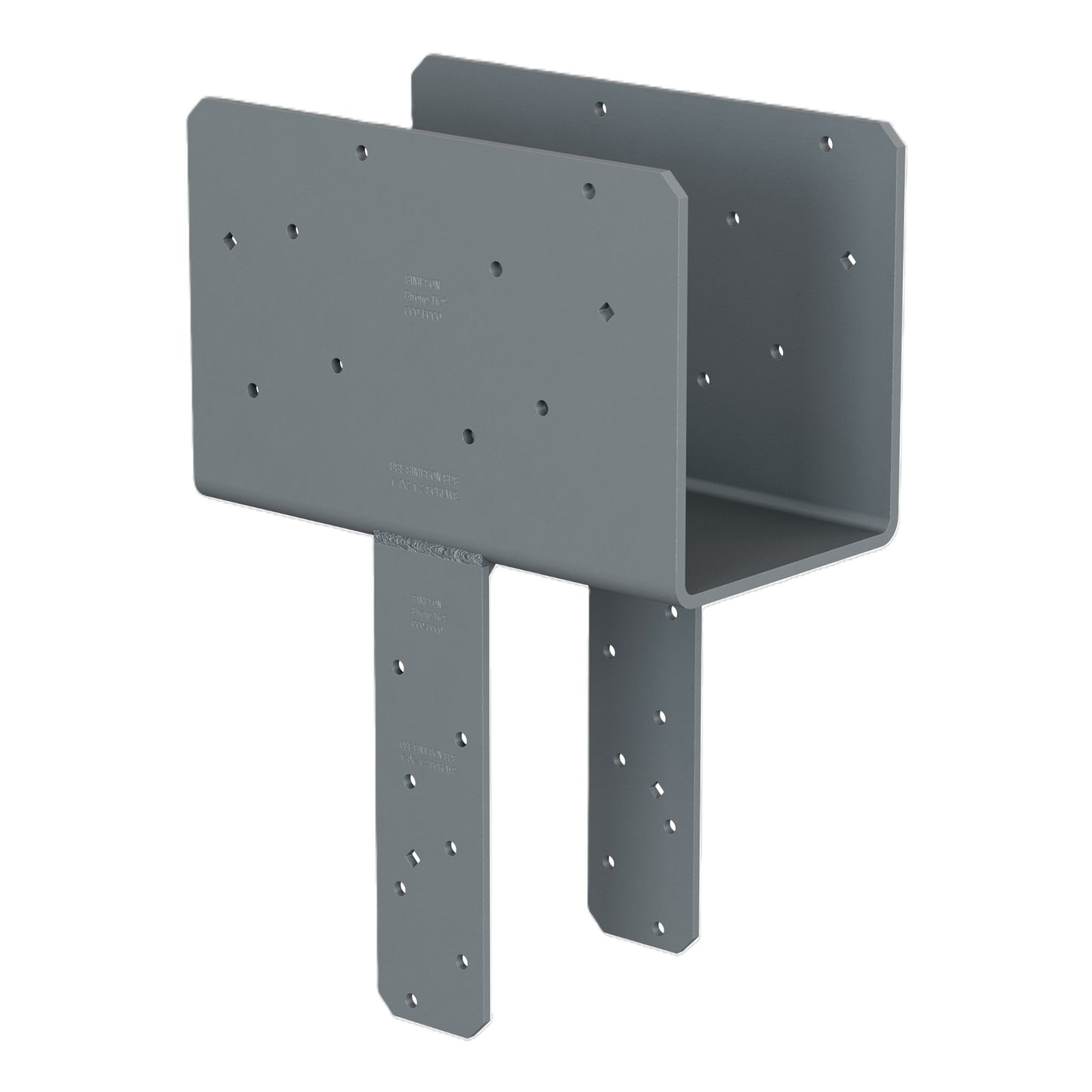 Simpson CCQ66SDS2.5ROT Column Cap w/SDS Screws (90 Deg. Rotated Straps) - Gray Paint