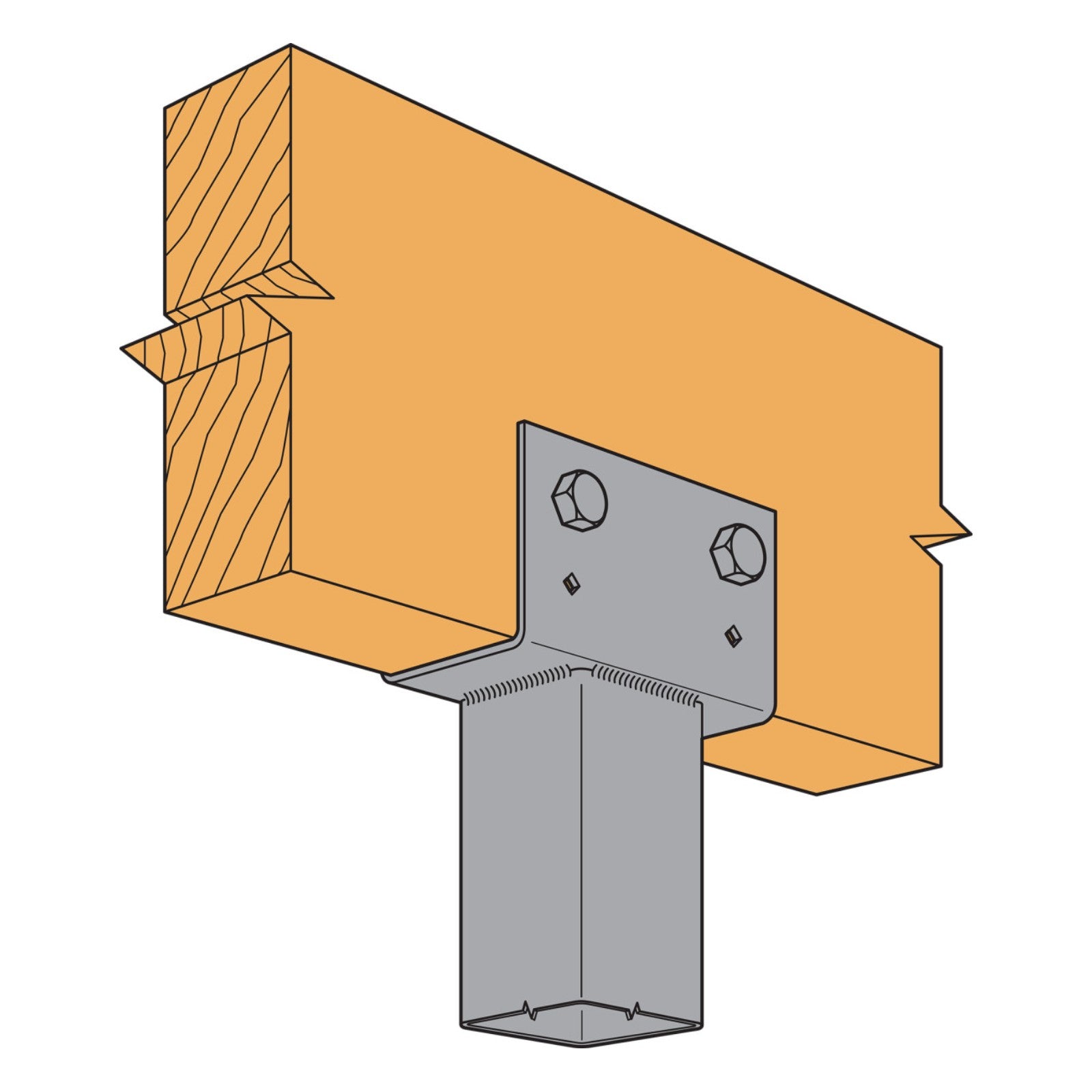 Simpson CCO4 Column Cap Only 7 Gauge - No Coating