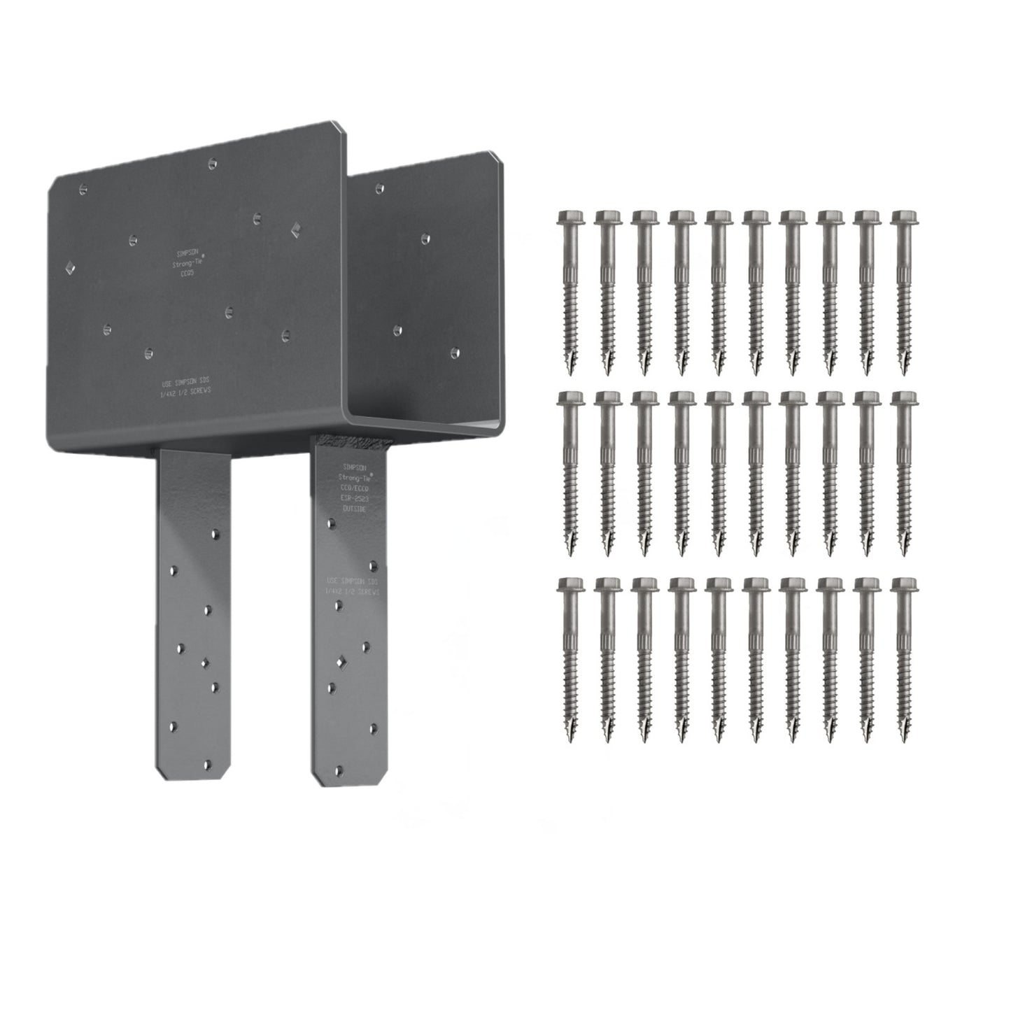 Simpson CCQ5-6SDS2.5 Column Cap w/SDS Screws - Gray Paint