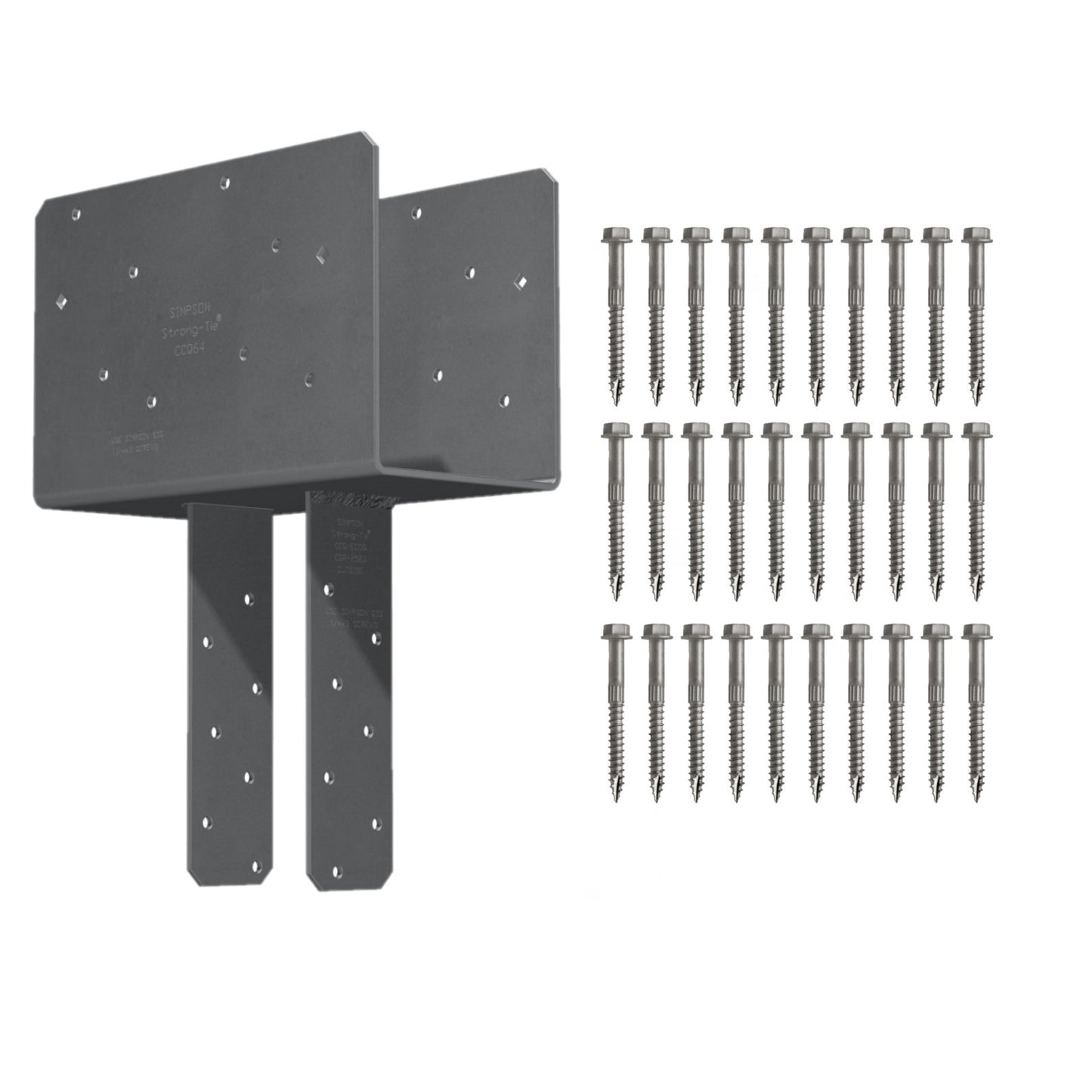 Simpson CCQ64SDS2.5 Column Cap w/SDS Screws - Gray Paint