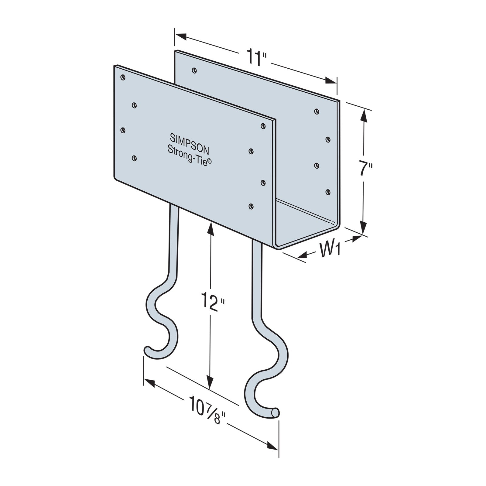 Simpson CCQM5.50X-SDS Straight Column Cap for GFCMU