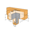 Simpson CCTQ4X-SDS T-Shape Column Cap for 4X Beam W/SDS Screws, Made t ...
