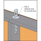 Illustration of a concrete pour cover with text indicating 'PHC-C Optional cover for concrete pour'.