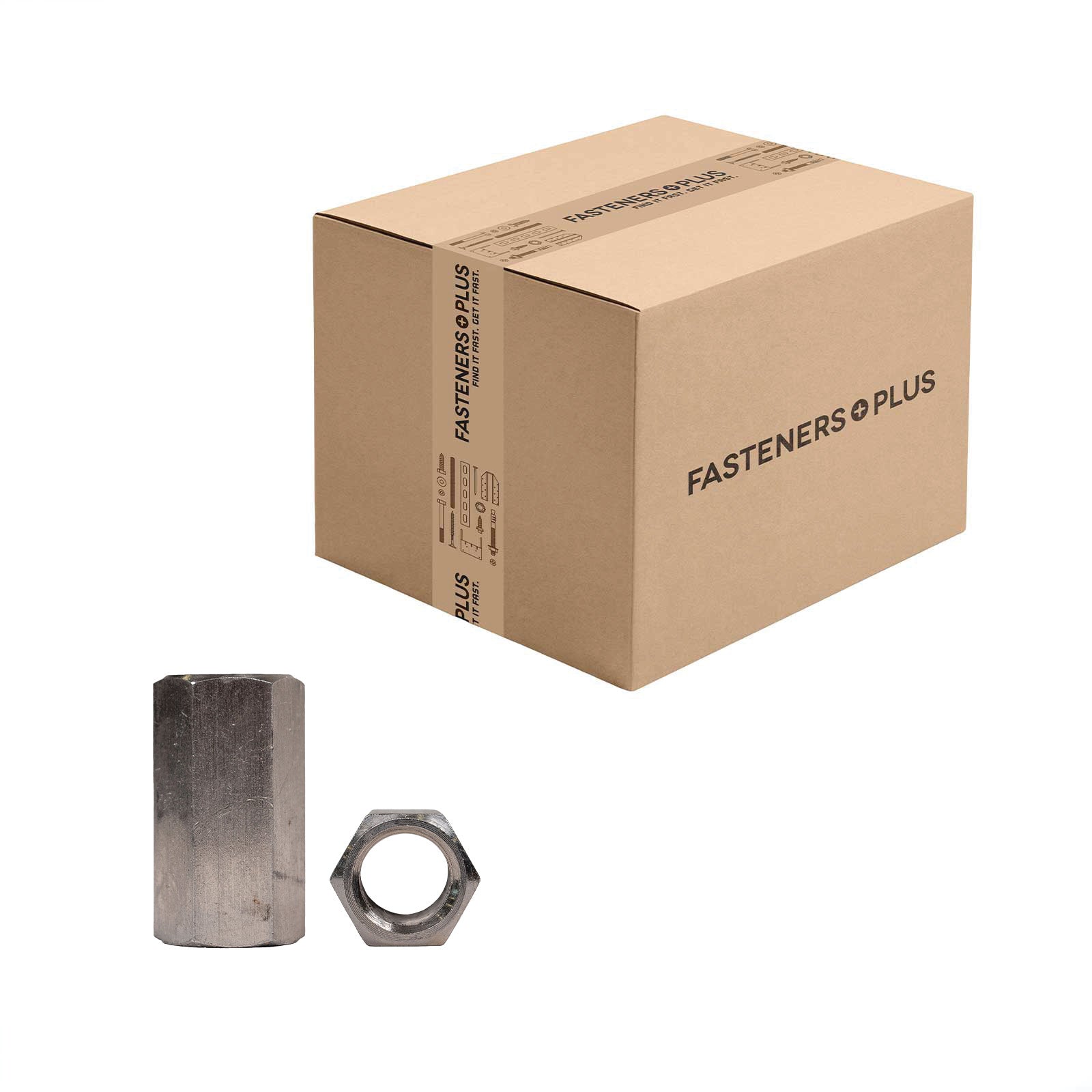 Conquest 1/2" x 1-1/4" Coupling Nut - 18-8 Stainless Steel, Qty. 350 - Carton