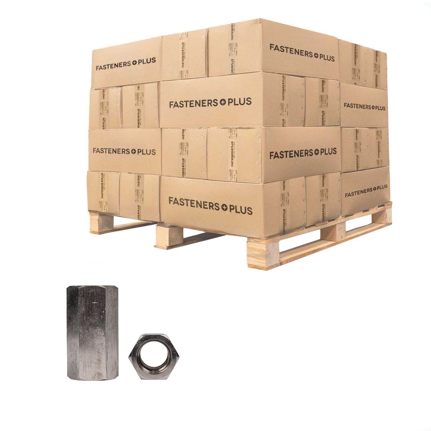 Conquest 3/4" x 2" Coupling Nut - 18-8 Stainless Steel, Qty. 2,700 - Pallet