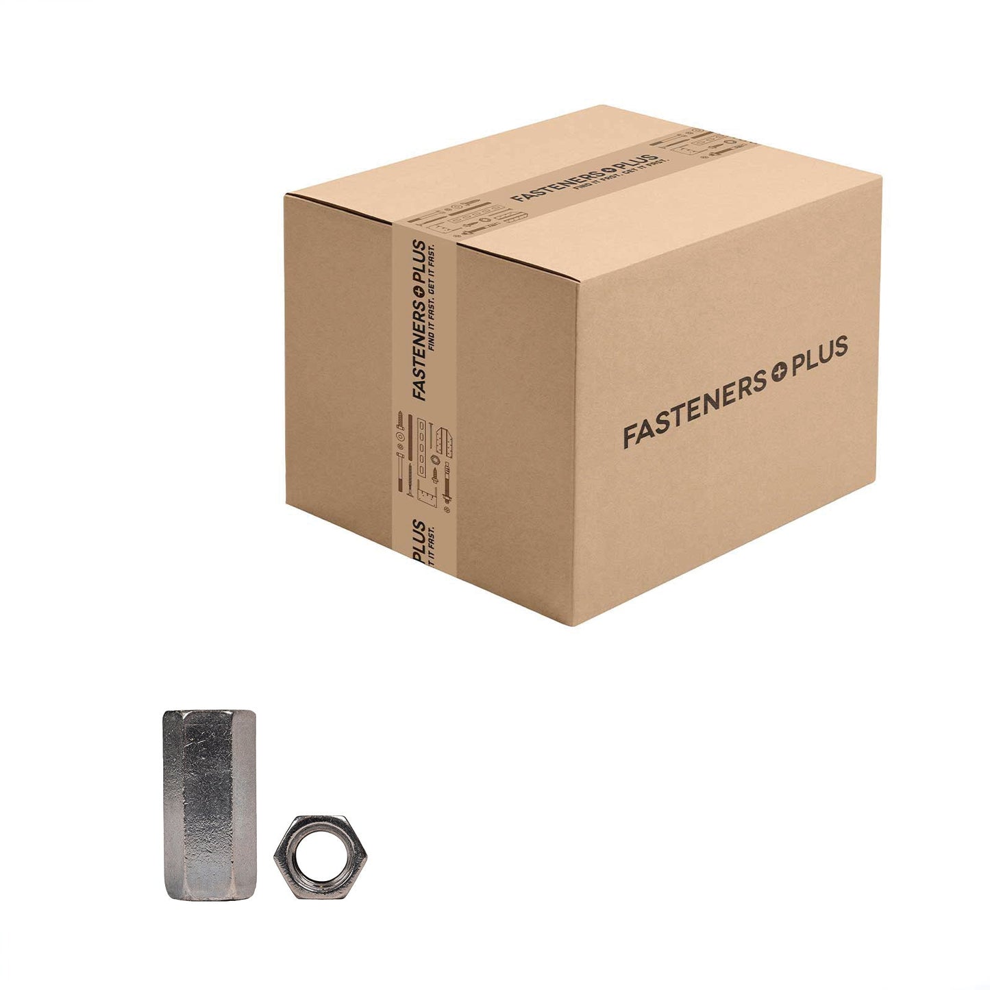 Conquest 3/8" x 1-1/8" Coupling Nut - 316 Stainless Steel, Qty. 500 - Carton