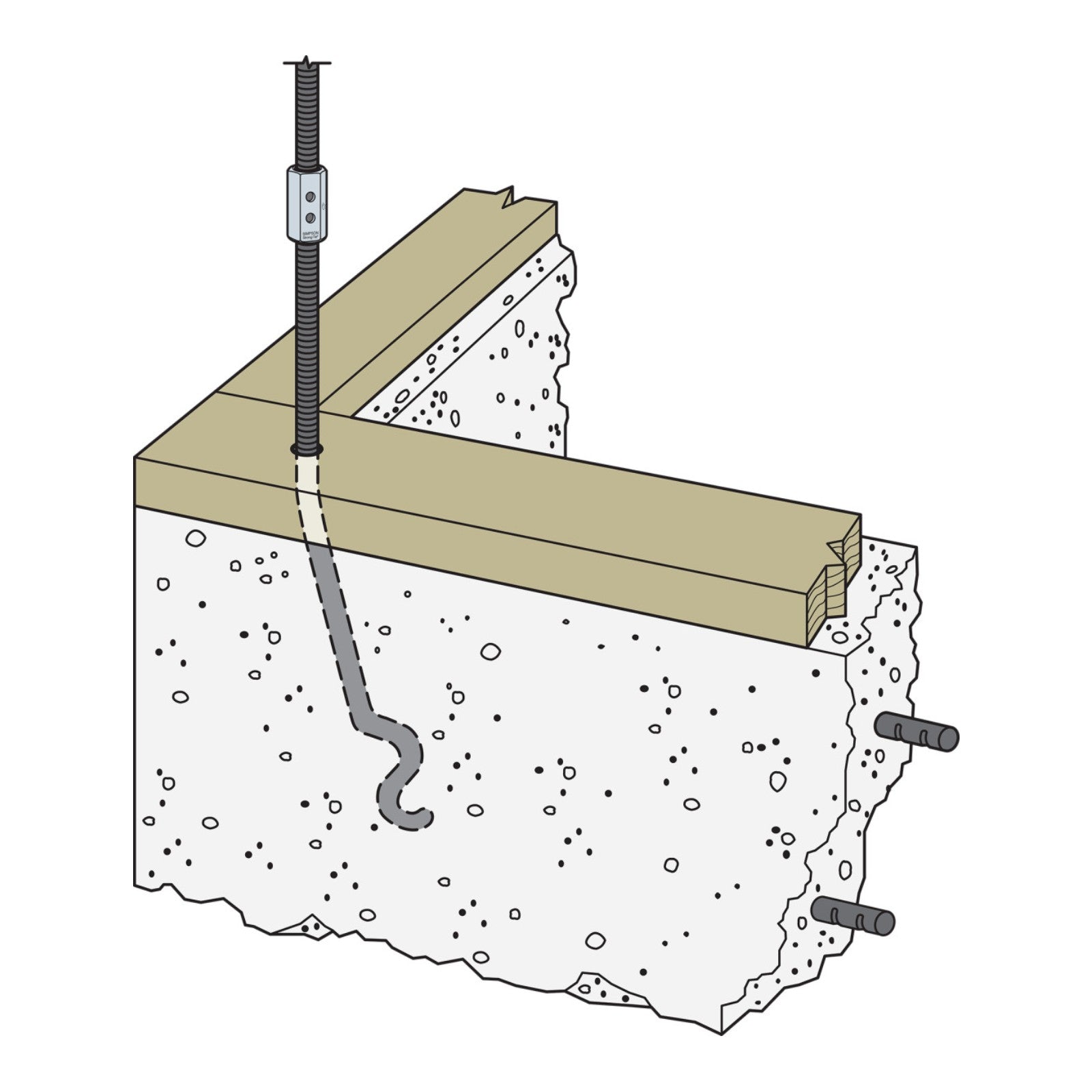 Simpson CNW Coupling nut installation