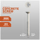 1/4" x 2-3/4" Concrete Screw, Phillips Trim Head - White Dagger-Guard Coating - Single Dimensions