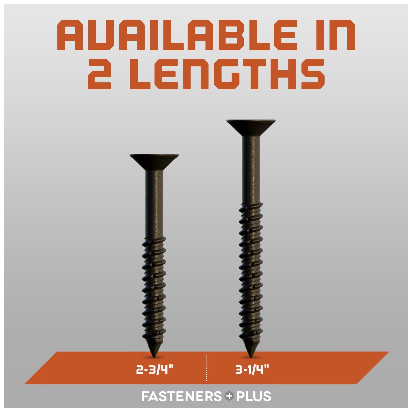 Concrete Screw, Phillips Trim Head - Bronze Dagger-Guard Coating - Available in 2 Lengths