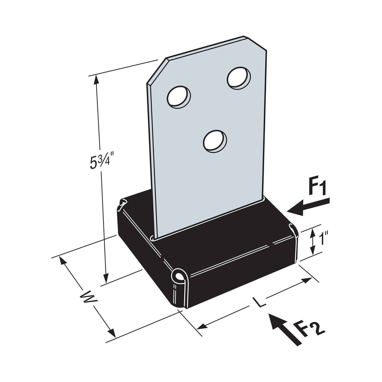 Simpson CPT44SS Concealed Post Base 4X4 Posts - Stainless Steel, Made to Order Non-Returnable