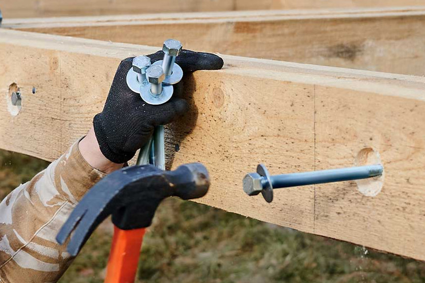 Using structural screws to install a ledge board