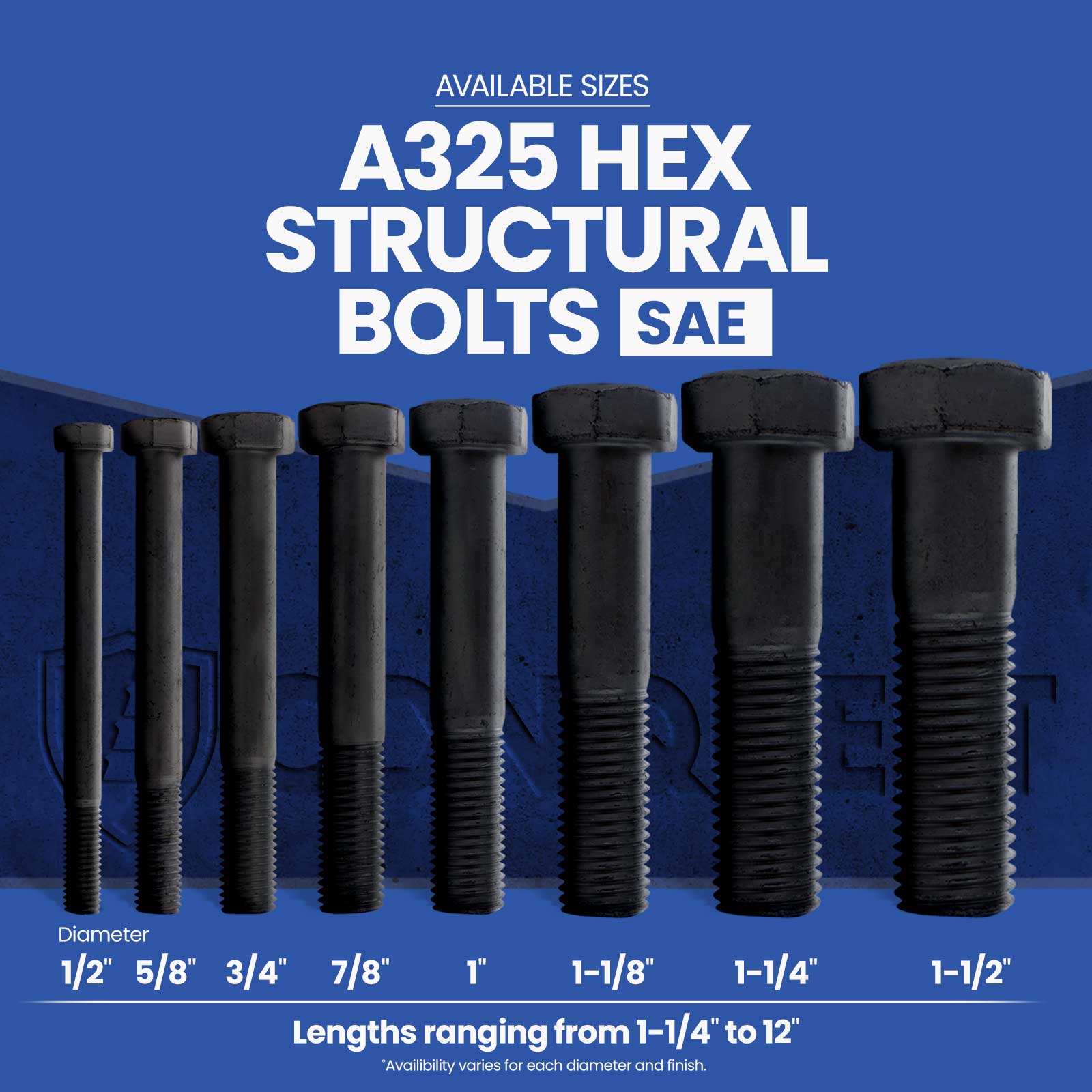 Conquest Hex Bolt Size Chart