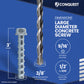 3/8" x 3" Conquest Large Diameter Concrete Screws - Zinc, Pkg 50