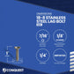 1/4"-10 x 1" Conquest Hex Head Lag Bolt for Wood - 18-8 Stainless Steel