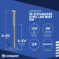 1/4"-10 x 3-1/2" Conquest Hex Head Lag Bolt for Wood - 18-8 Stainless Steel