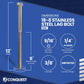 3/8"-7 x 12" Conquest Hex Head Lag Bolt for Wood - 18-8 Stainless Steel