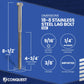 3/8"-7 x 8-1/2" Conquest Hex Head Lag Bolt for Wood - 18-8 Stainless Steel