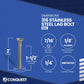 1/4"-10 x 2" Conquest Hex Head Lag Bolt for Wood - 316 Stainless Steel