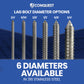 1/2"-6 x 9" Conquest Hex Head Lag Bolt for Wood - 316 Stainless Steel