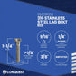 3/8"-7 x 1-1/4" Conquest Hex Head Lag Bolt for Wood - 316 Stainless Steel