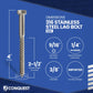 3/8"-7 x 4" Conquest Hex Head Lag Bolt for Wood - 316 Stainless Steel