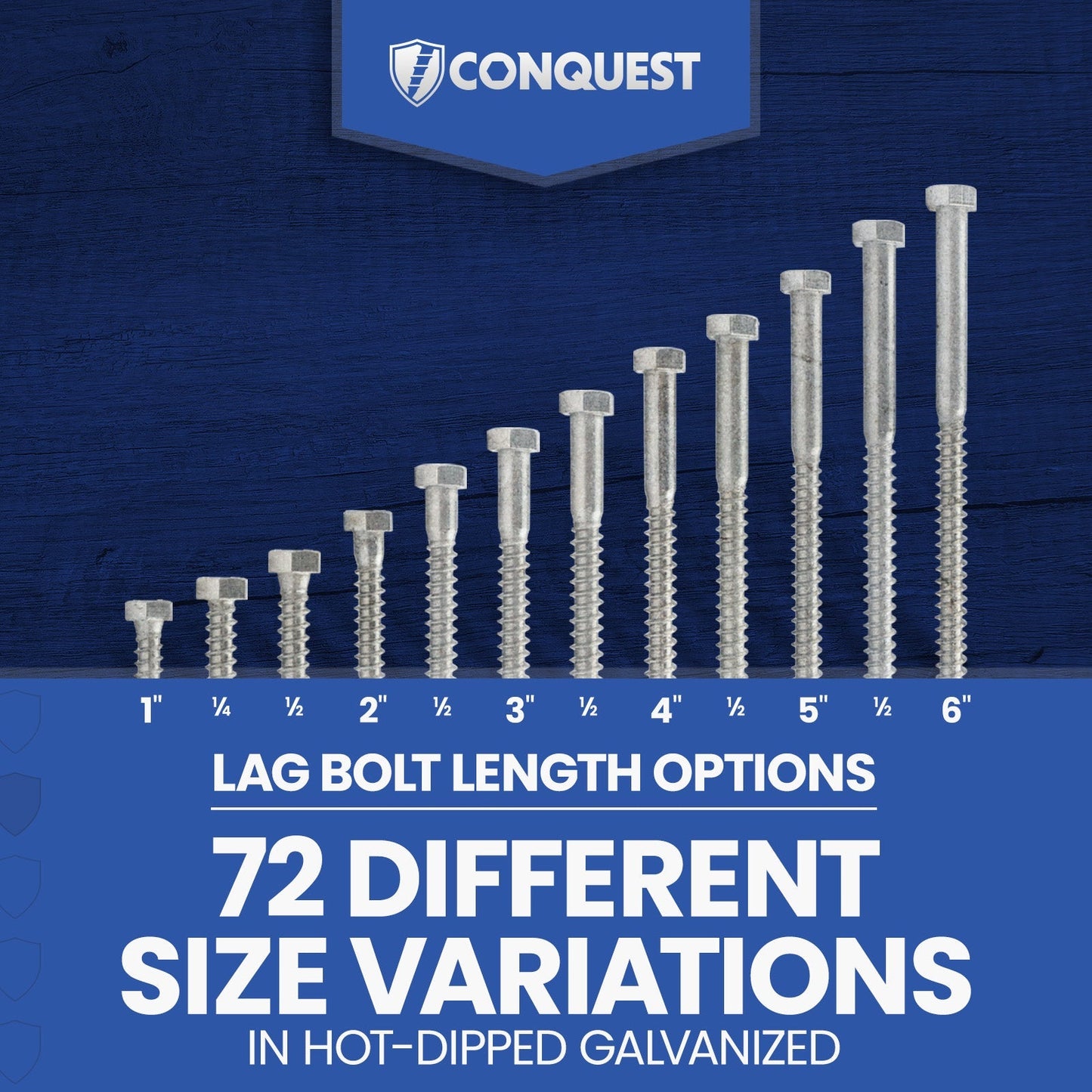 72 different size variations for HDG