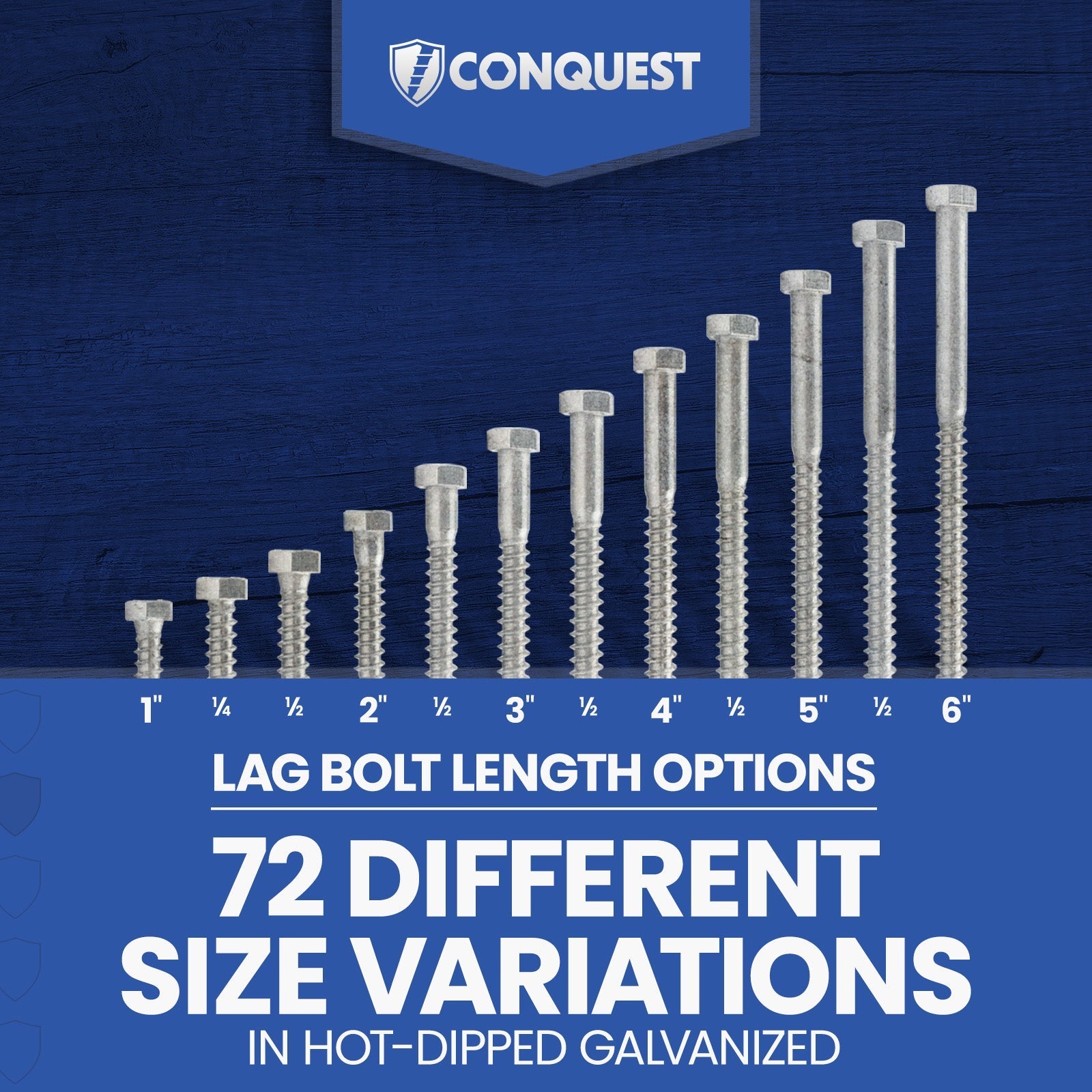 72 different size variations for HDG