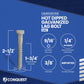 3/8"-7 x 2-1/2" Conquest Hex Head Lag Bolt for Wood - Hot Dip Galvanized