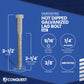 3/8"-7 x 3-1/2" Conquest Hex Head Lag Bolt for Wood - Hot Dip Galvanized